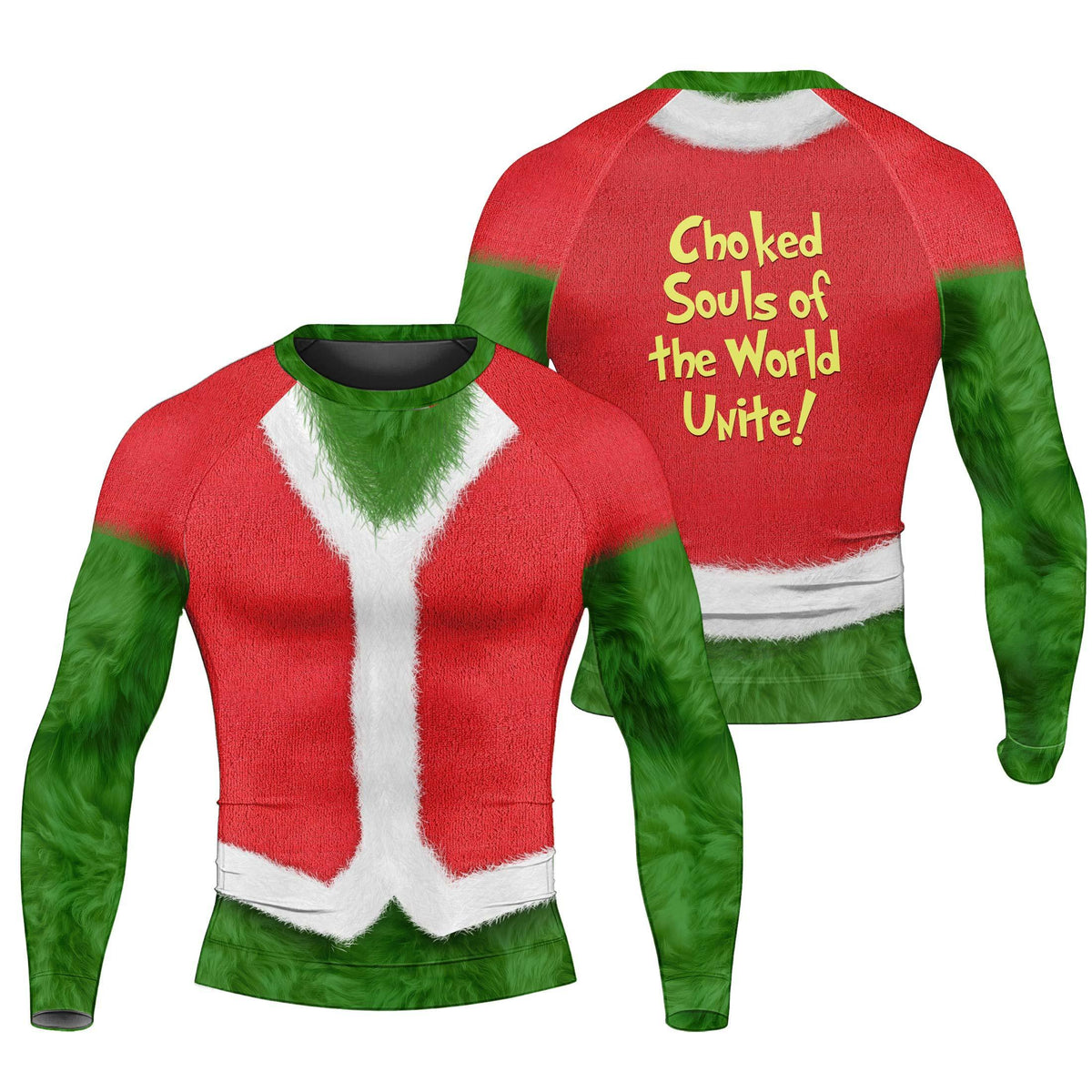 Grinch Claus Men's Long Sleeve Rash Guard