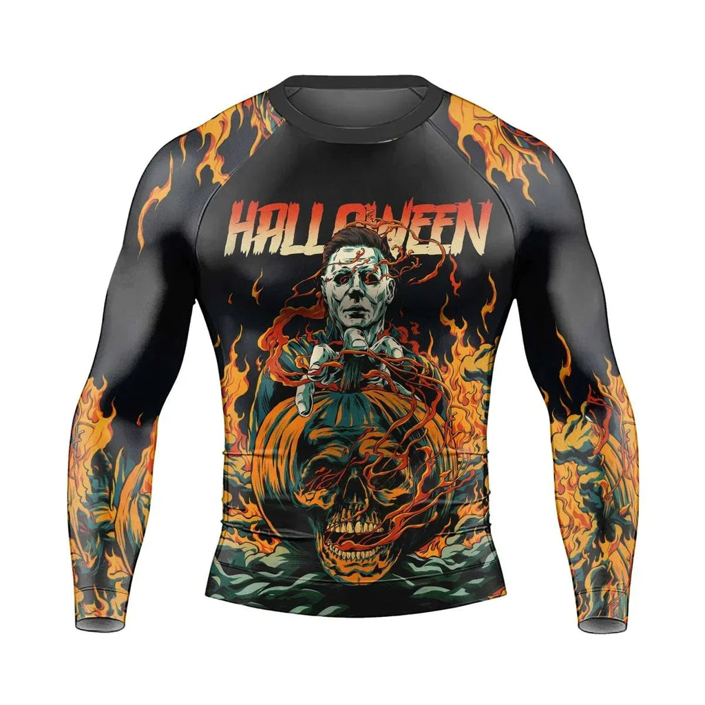 Halloween Michael Myers Return Men's Long Sleeve Rash Guard