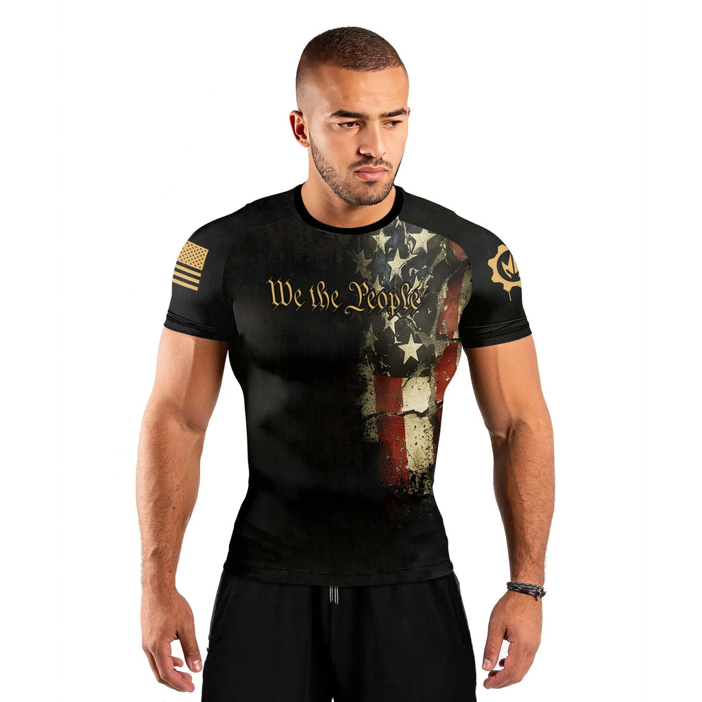 Iron Patriot Men's Short Sleeve Rash Guard