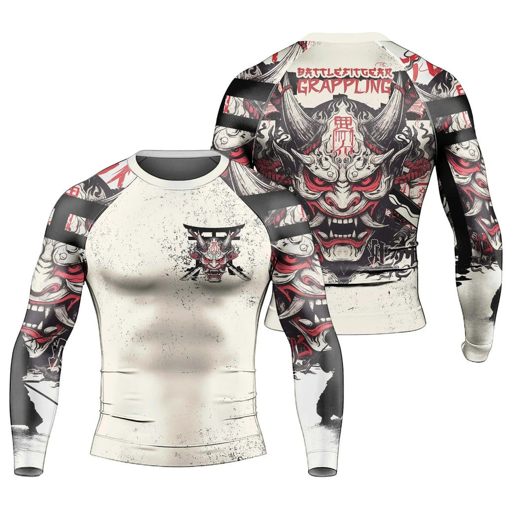 Ivory Demon Men's Long Sleeve Rash Guard