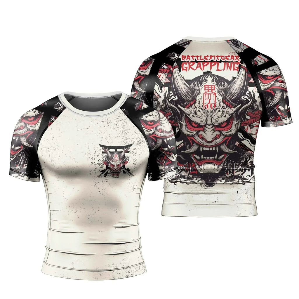 Ivory Demon Men's Short Sleeve Rash Guard