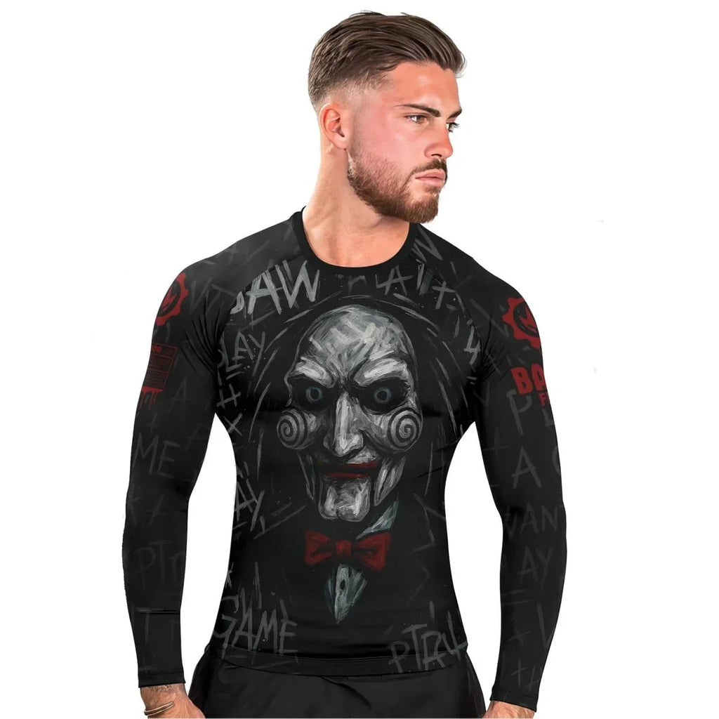 Jigsaw Game Men's Long Sleeve Rash Guard