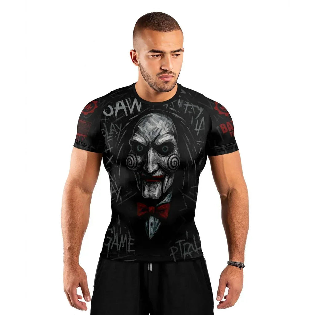Jigsaw Game Men's Short Sleeve Rash Guard