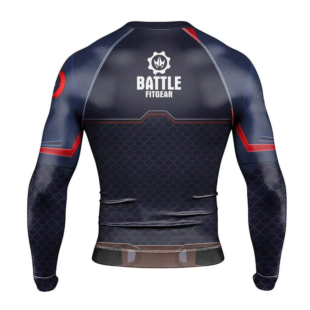 Captain American Long Sleeve Rash Guard
