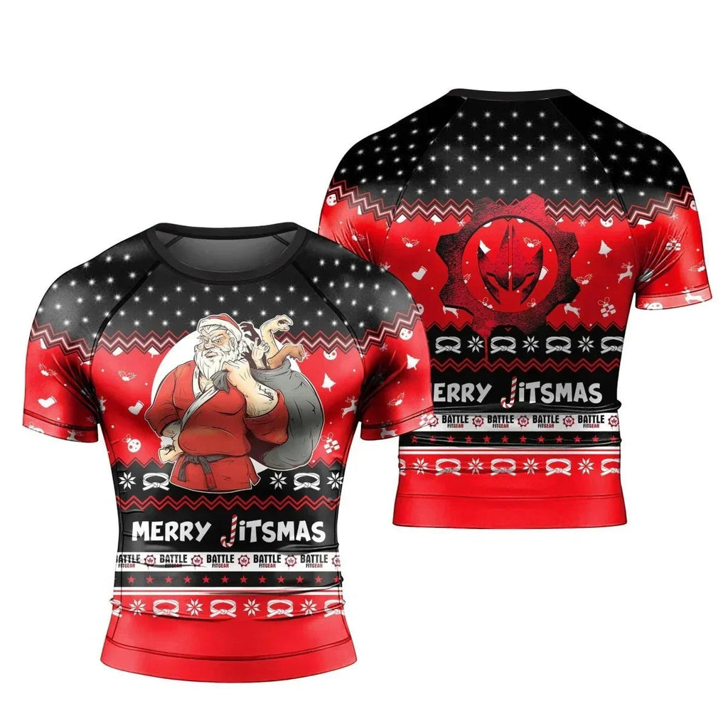 Villain Santa Claus Jitsmas Short Sleeve Rash Guard
