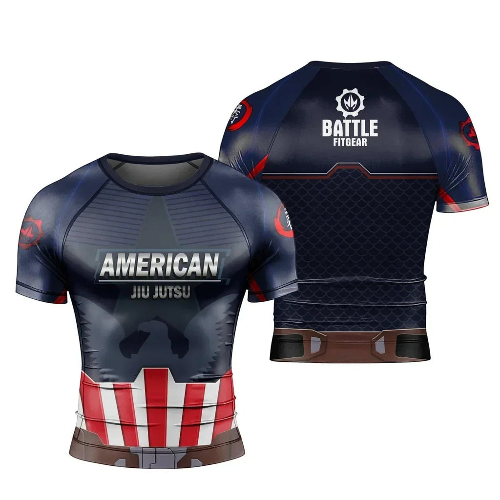 Captain American Short Sleeve Rash Guard