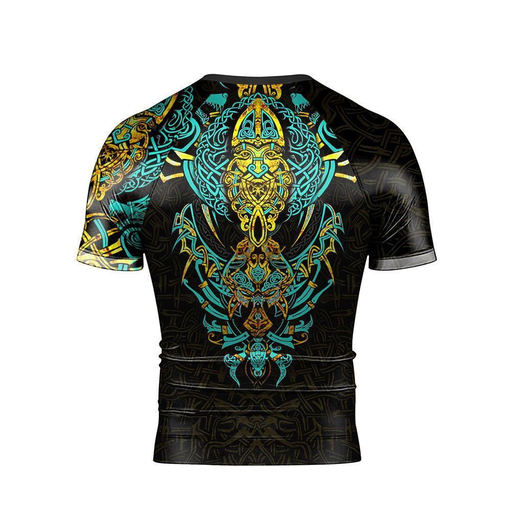 Fenrir Norse Wolf Men's Short Sleeve Rash Guard