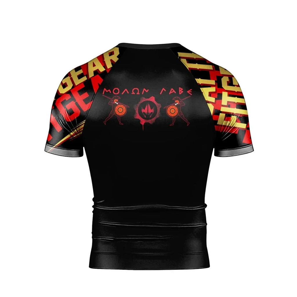 Spartan "Molon Labe" Men's Short Sleeve Rash Guard