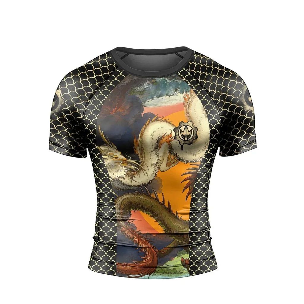 Twin Dragon Short Sleeve Rash Guard