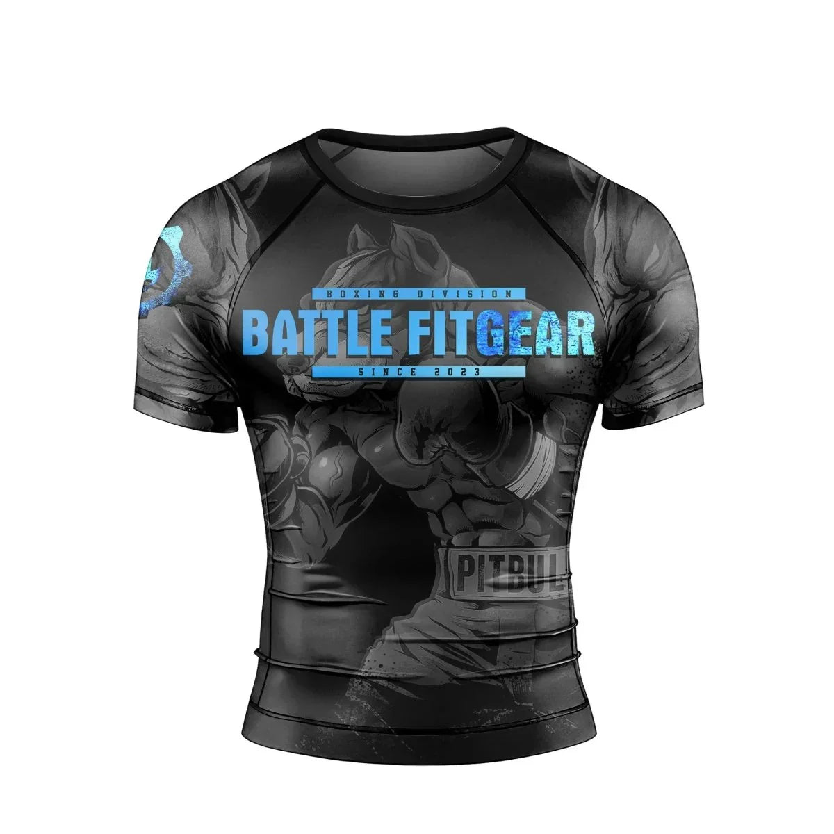 Pitbull Boxing Men's Short Sleeve Rash Guard