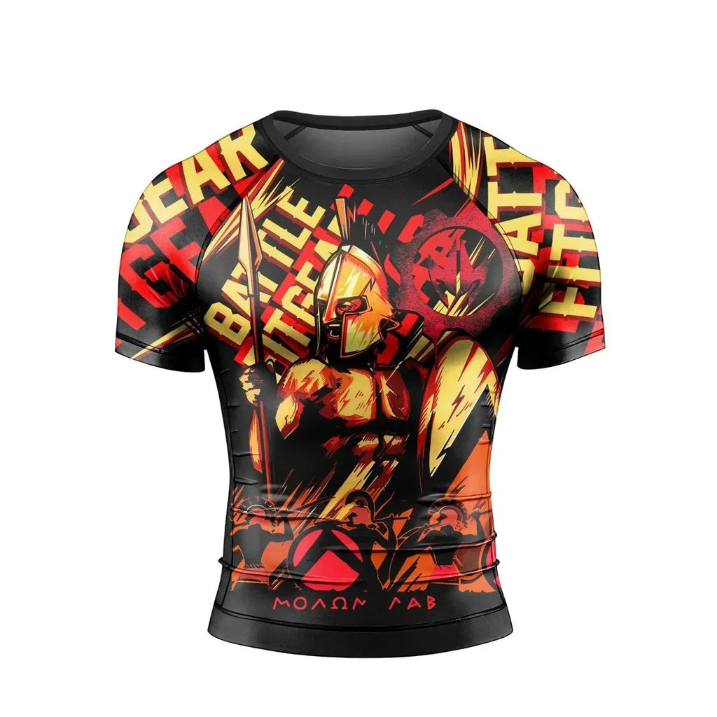 Spartan "Molon Labe" Men's Short Sleeve Rash Guard