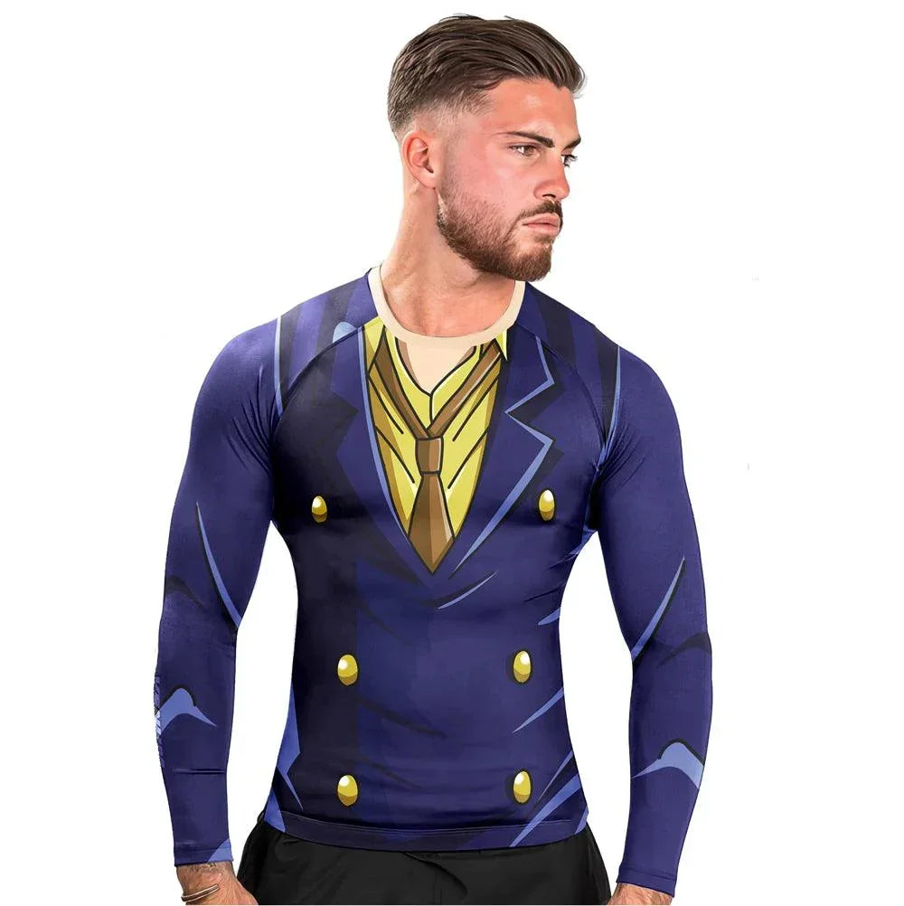 Black Leg Sanji One Piece Long Sleeve Rash Guard