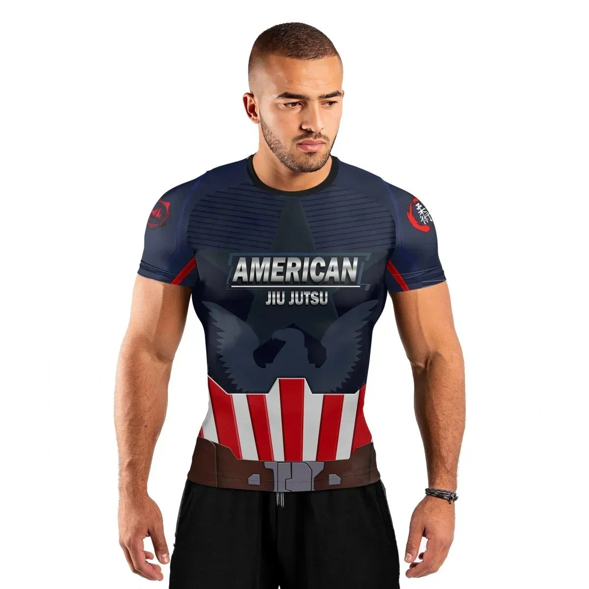 Captain American Short Sleeve Rash Guard