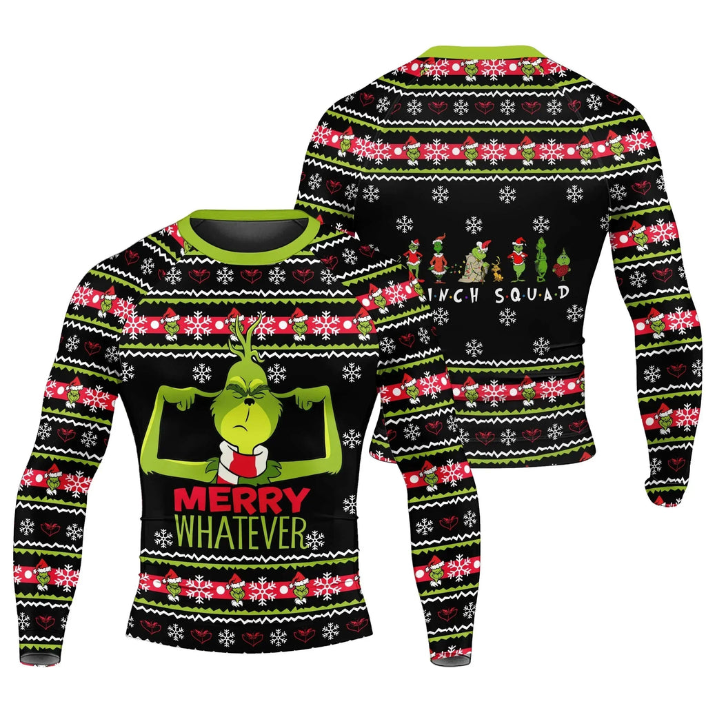 Merry Whatever Men's Long Sleeve Rash Guard