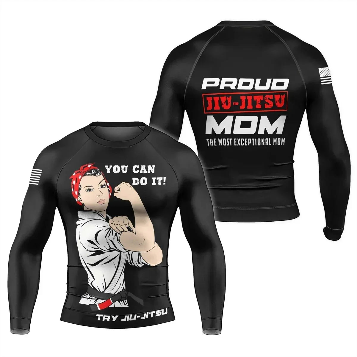 Mom Jiu-Jitsu Men's Long Sleeve Rash Guard