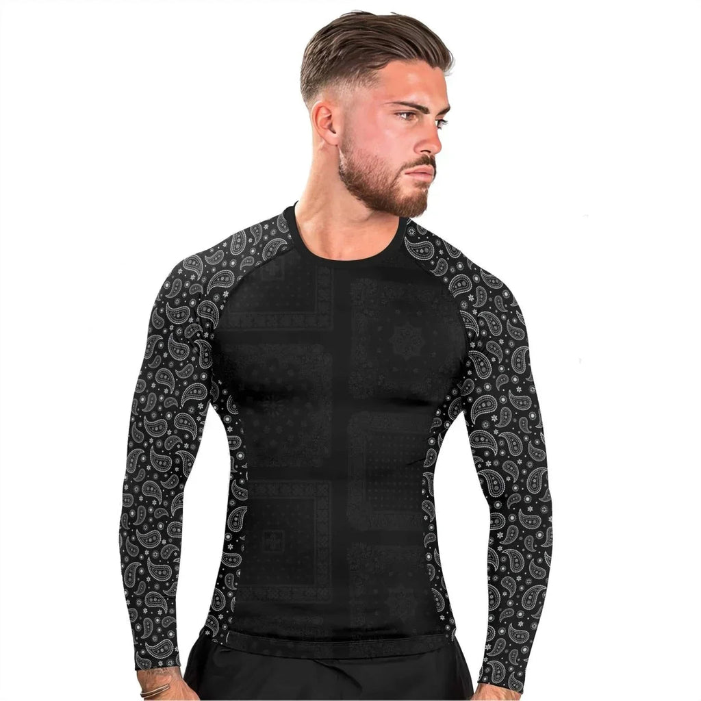 Mystic Paisley Men's Long Sleeve Rash Guard