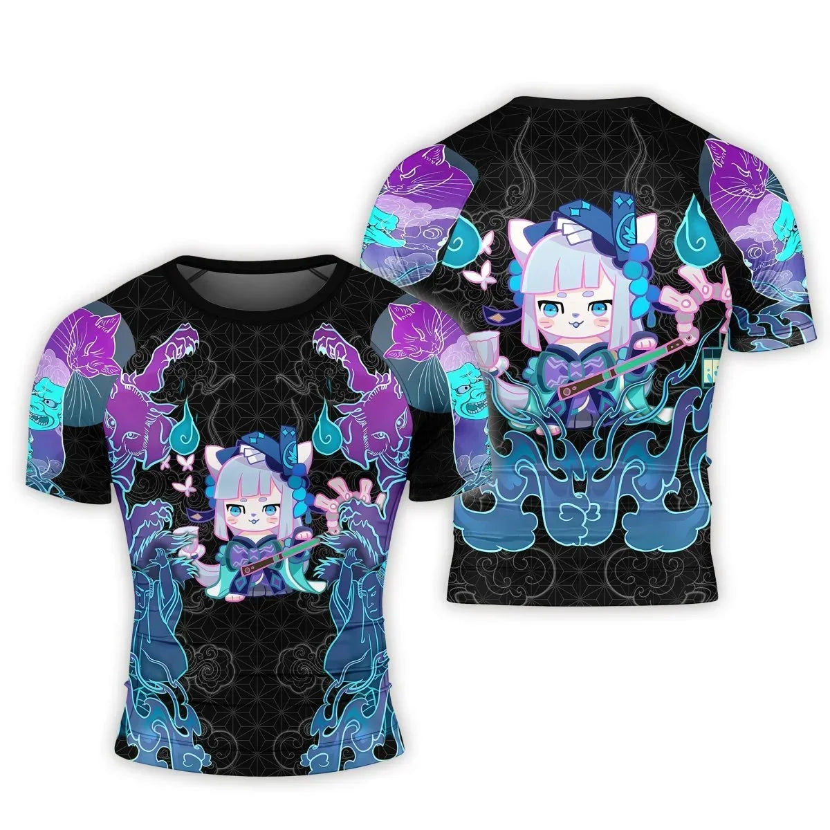 Nekomata Men's Short Sleeve Rash Guard