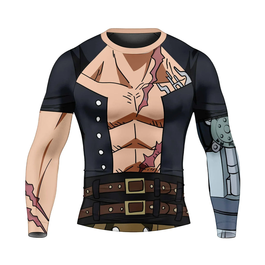 One Piece Eustass Kid Men's Long Sleeve Rash Guard