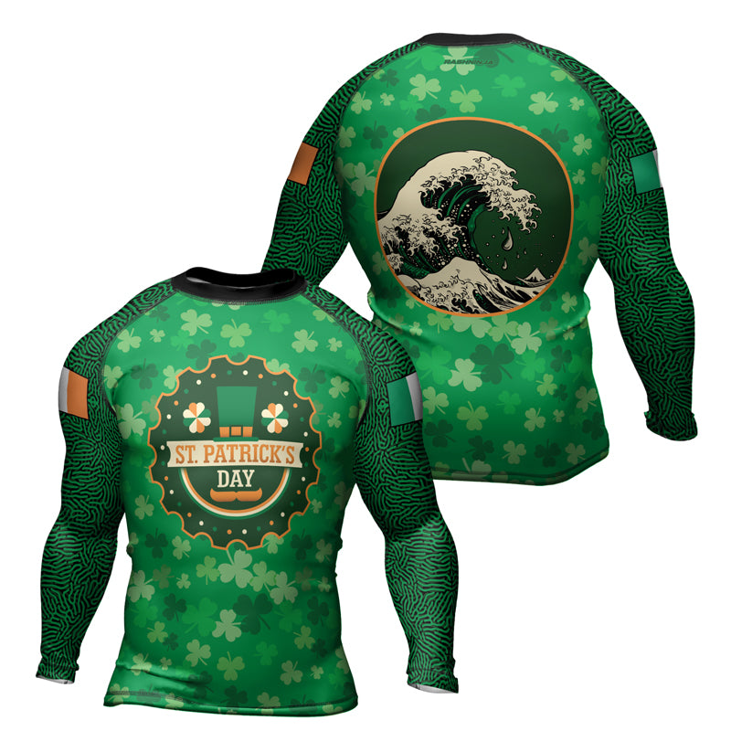 Rashninja St. Patrick's Day Men's Long Sleeve Rash Guard