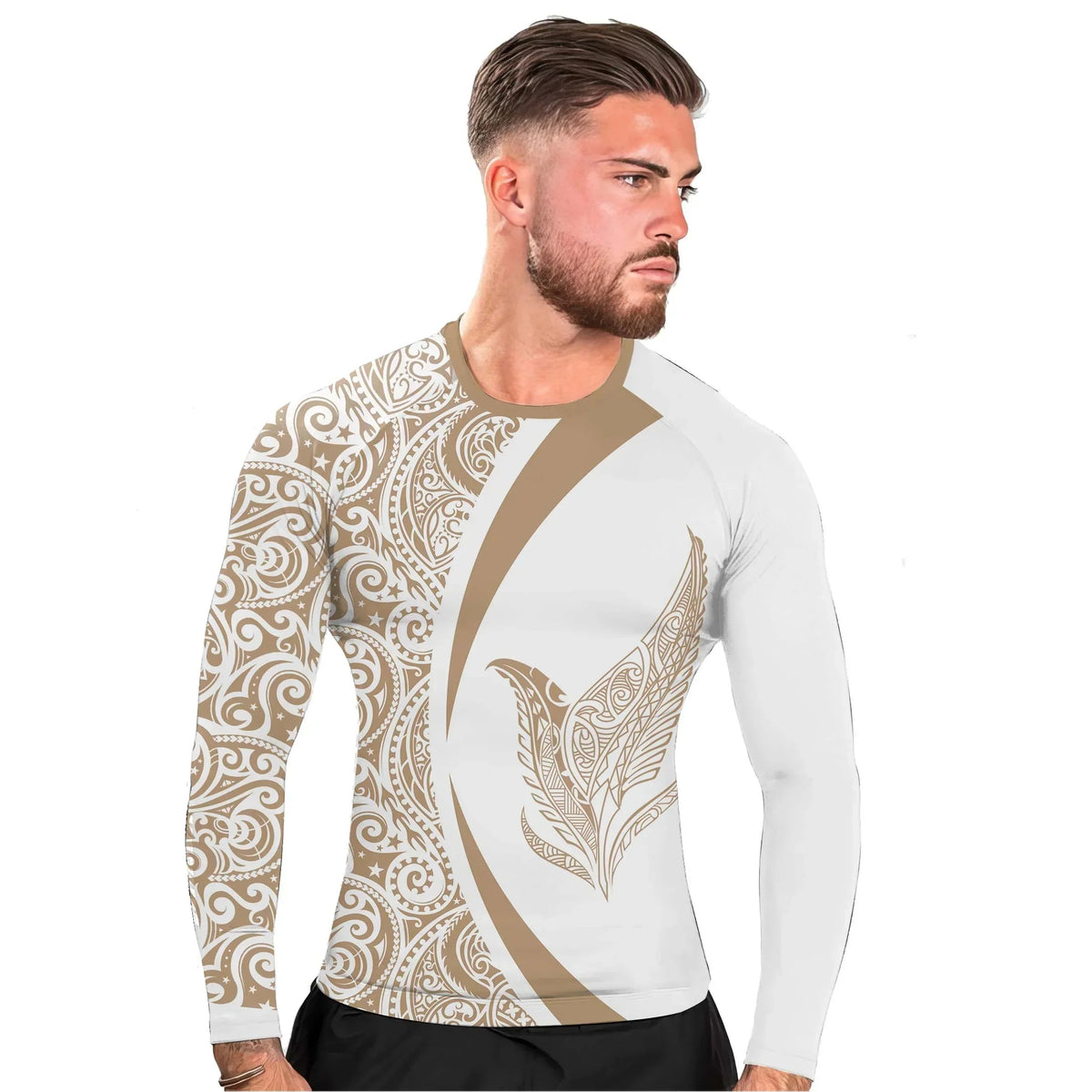 Polynesian Tattoo Men's Long Sleeve Rash Guard