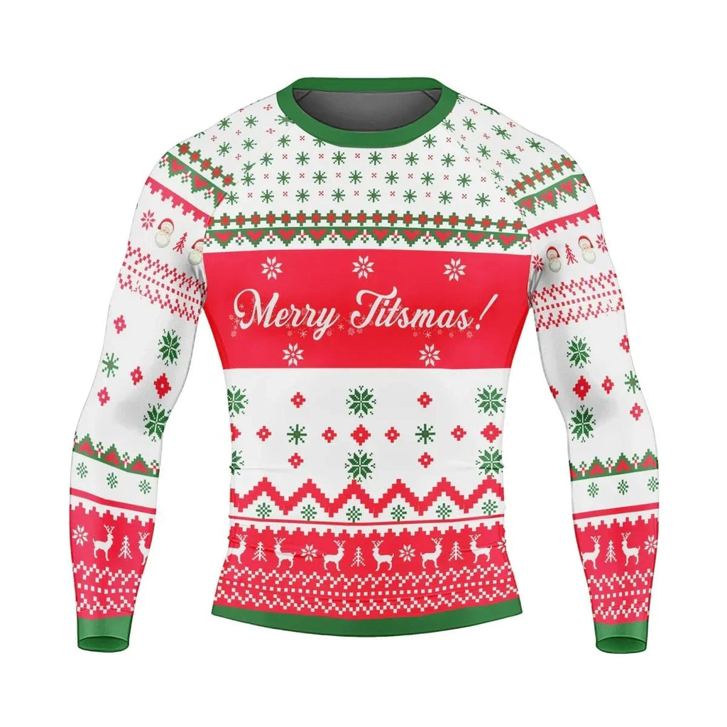 Merry Jitsmas Men's Long Sleeve Rash Guard