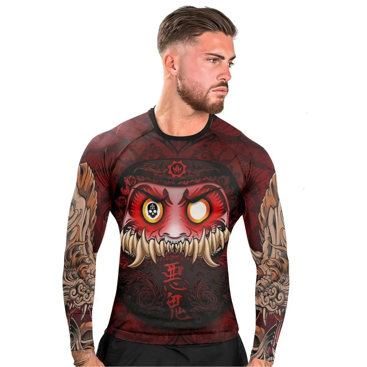 Japanese Daruma Long Sleeve Rash Guard
