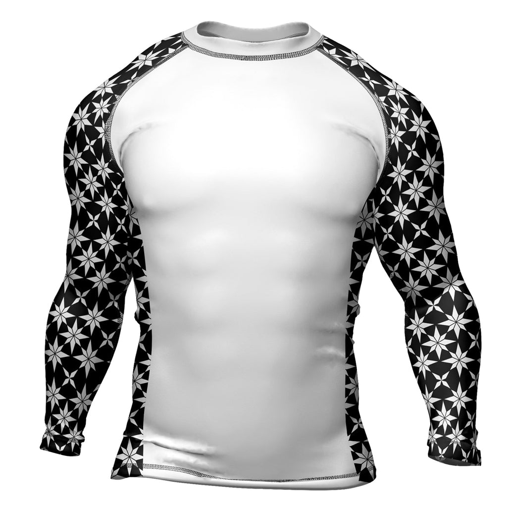 Rashninja Camouflage White Fusion Men's Long Sleeve Rash Guard