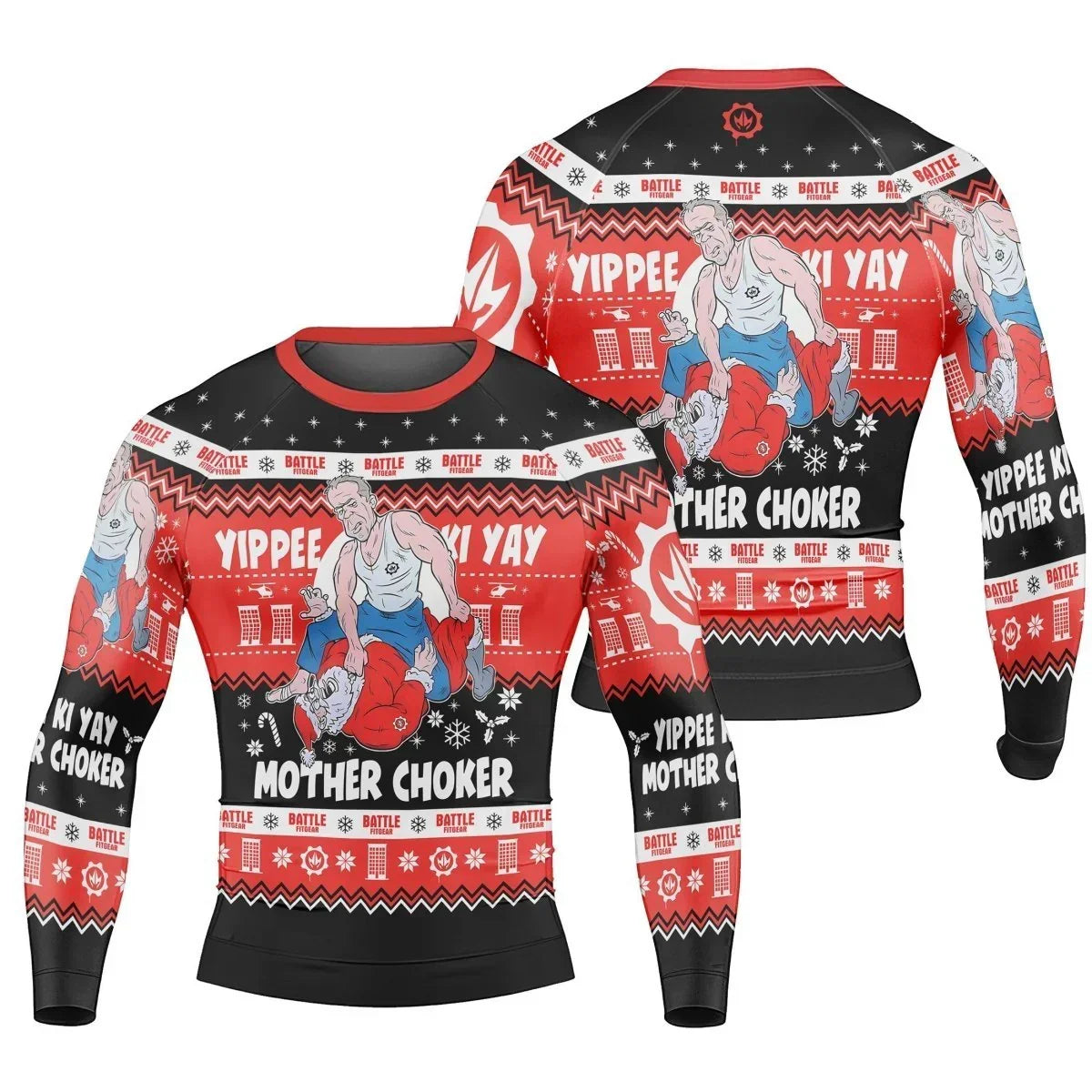 Yippe Ki-Yay Mother Choker Long Sleeve Rash Guard