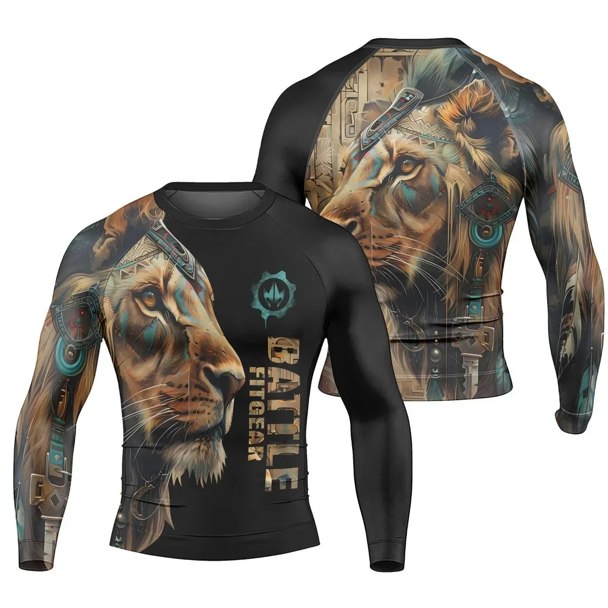 Acient Lion Men's Long Sleeve Rash Guard