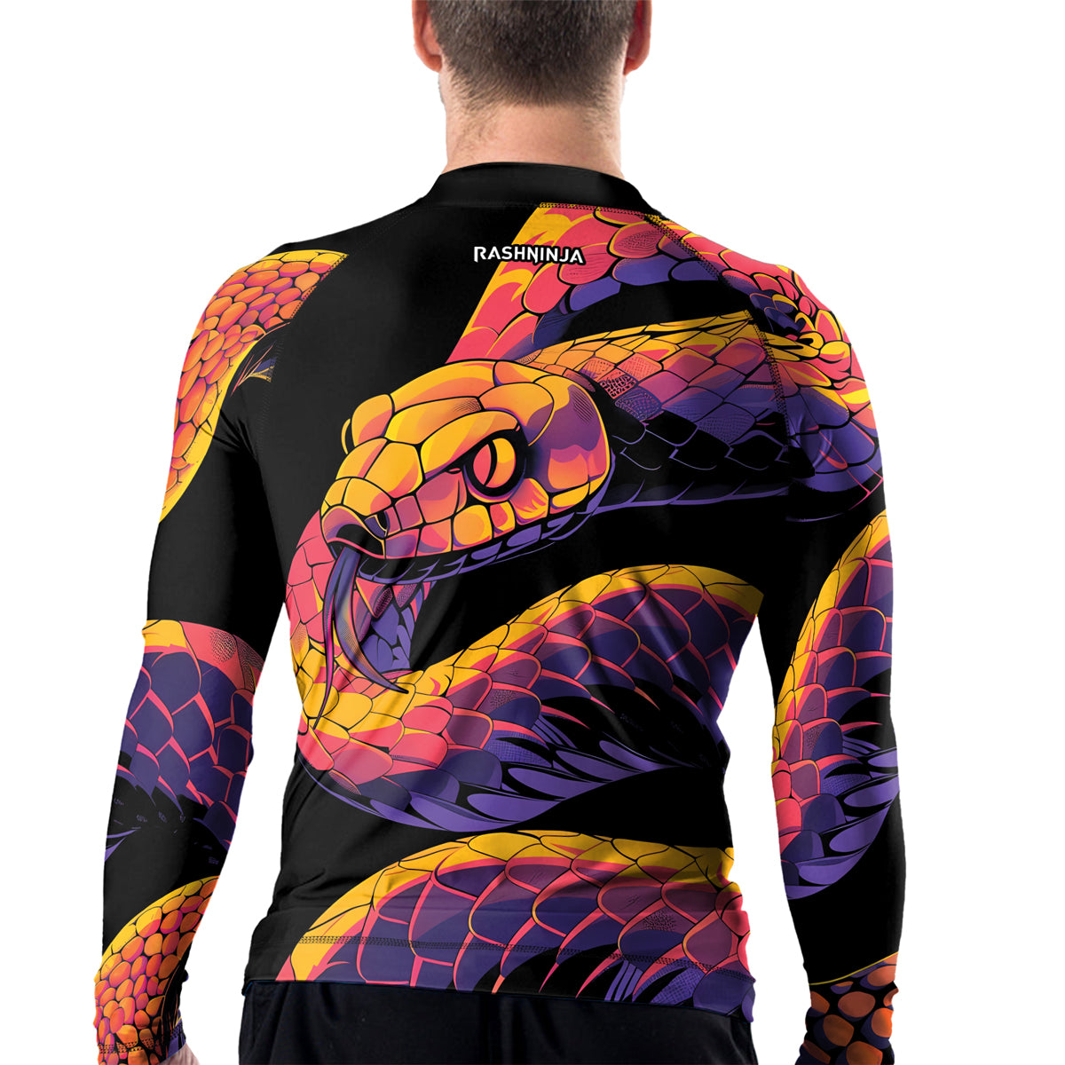 Rashninja Snake Fire Coil Men's Long Sleeve Rash Guard
