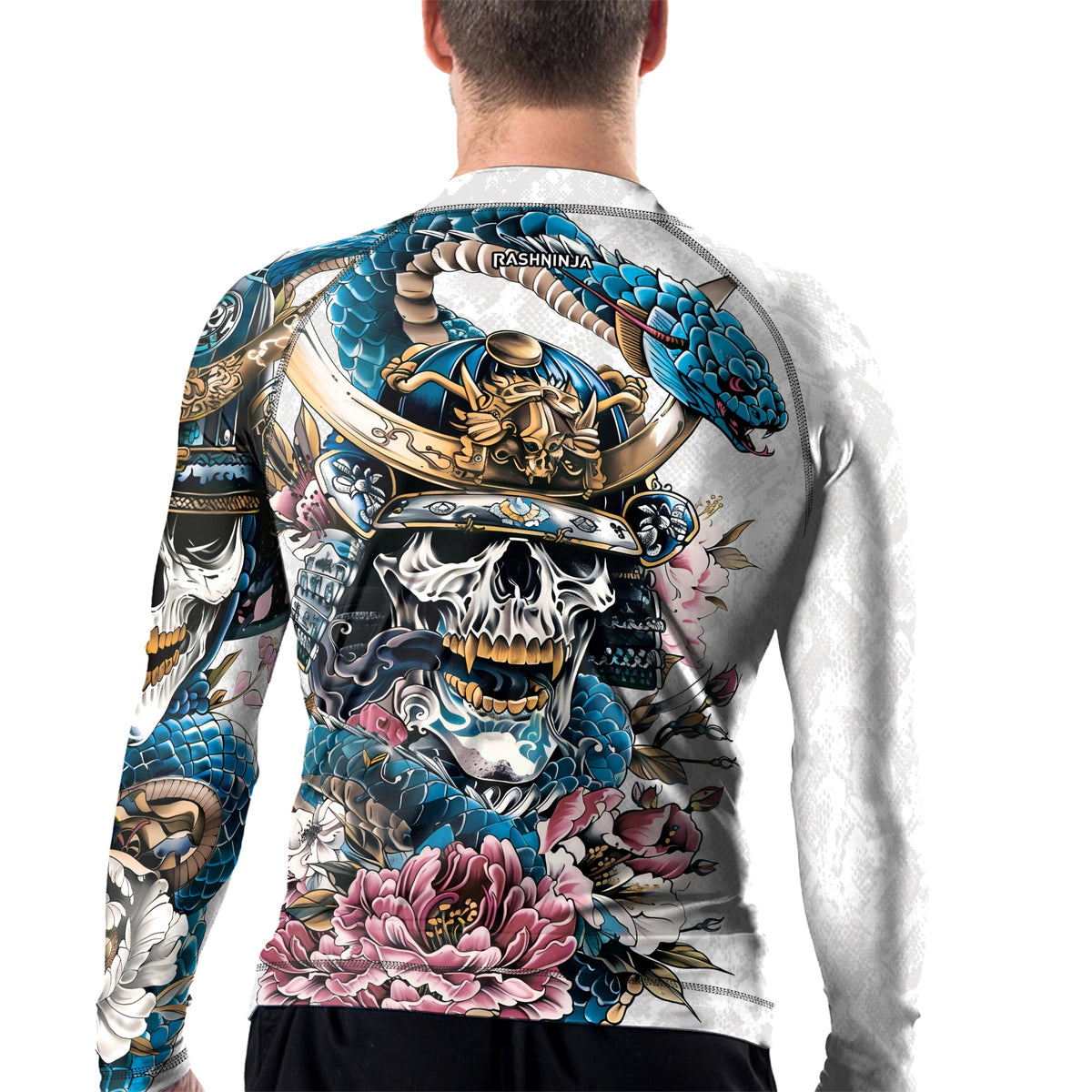 Rashninja Snake Samurai Spirit Men's Long Sleeve Rash Guard