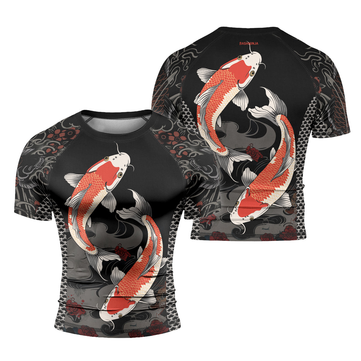 Rashninja Samurai Koi Legacy Men's Short Sleeve Rash Guard