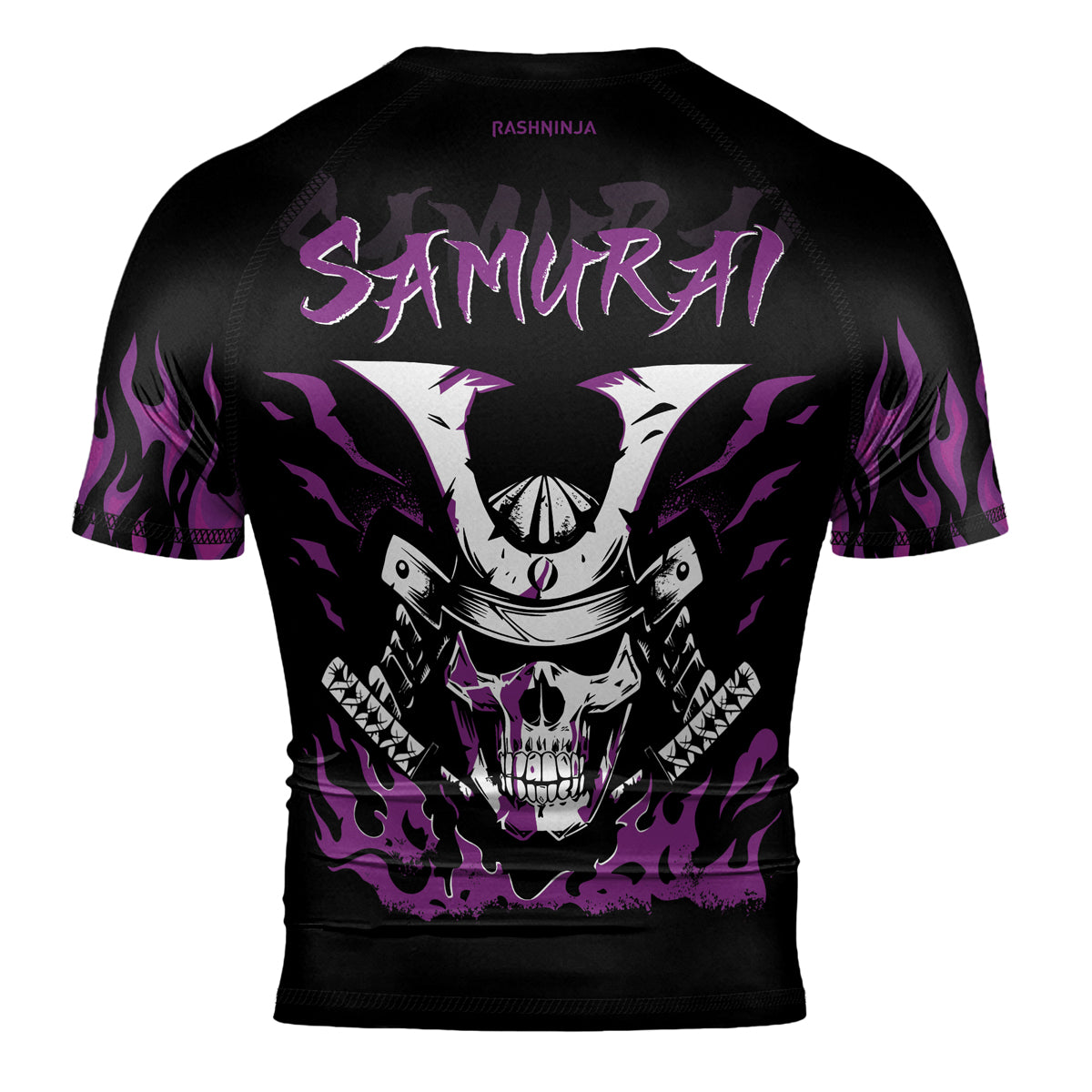 Rashninja Samurai Skull Blaze Men's Short Sleeve Rash Guard