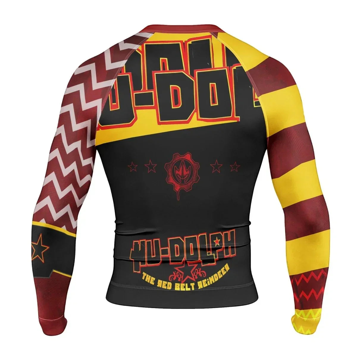 Hudolph The Red Belt Reindeer Long Sleeve Rash Guard