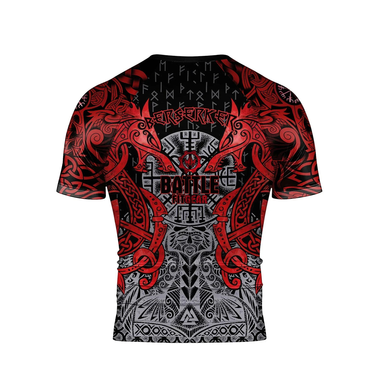 Rage Of Viking Berserker Men's Short Sleeve Rash Guard