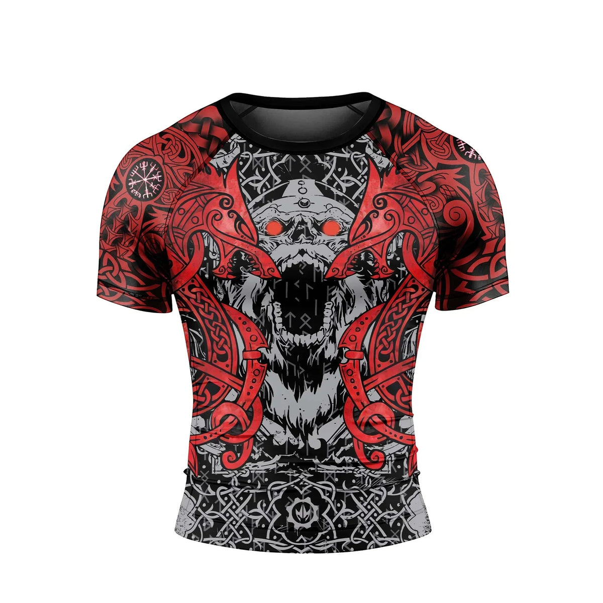 Rage Of Viking Berserker Men's Short Sleeve Rash Guard