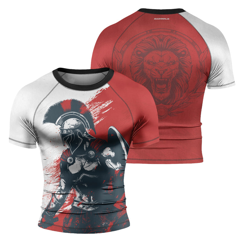 Rashninja Spartan Battle Worn Men's Short Sleeve Rash Guard