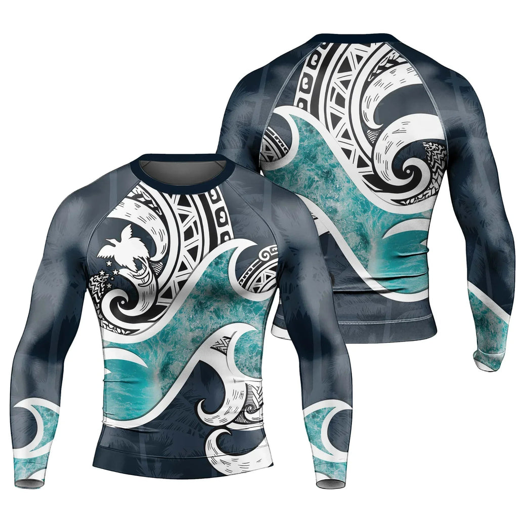 Sacred Wave Tribe Men's Long Sleeve Rash Guard