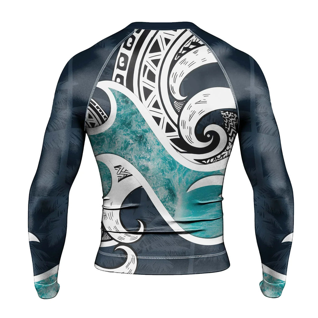 Sacred Wave Tribe Men's Long Sleeve Rash Guard