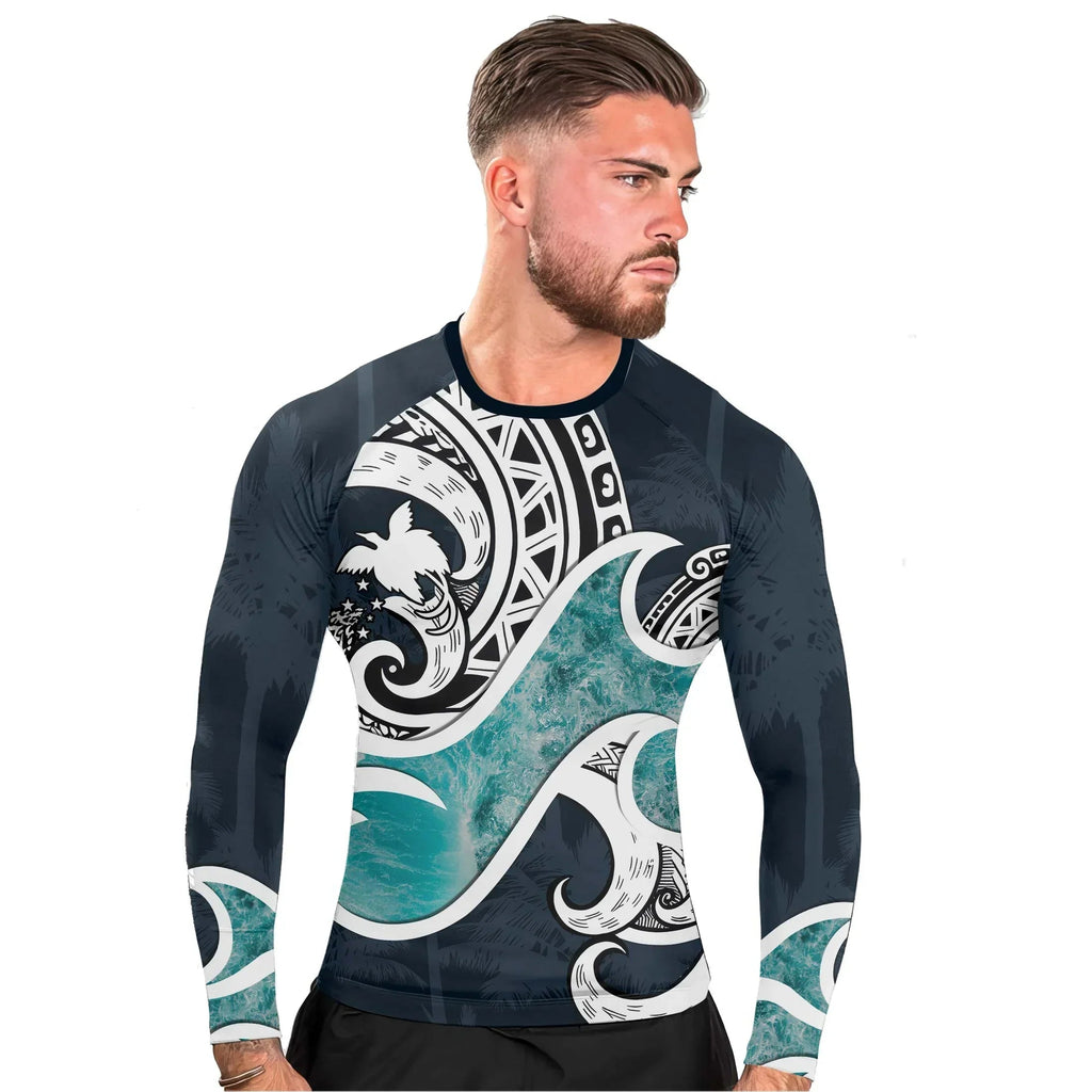 Sacred Wave Tribe Men's Long Sleeve Rash Guard