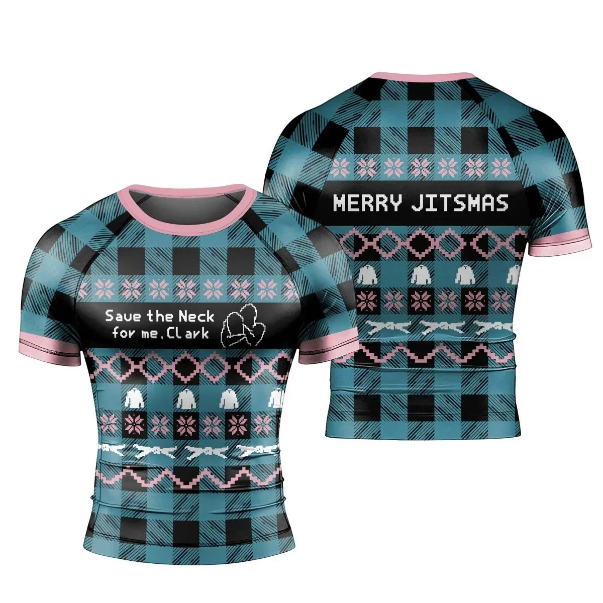 Save The Neck For Me Men's Short Sleeve Rash Guard