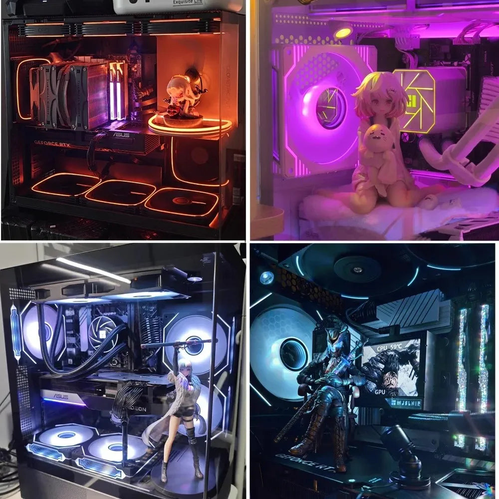 MiniLED 1W 3W ARGB 5V 3Pin Header Computer AURA SYNC Led Spot Light Mini Lamp Gaming Room Figure Model Display PC Case Deco DIY