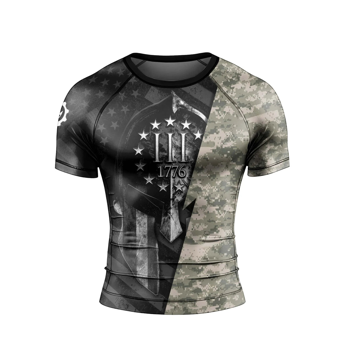 Spartan Army Men's Short Sleeve Rash Guard