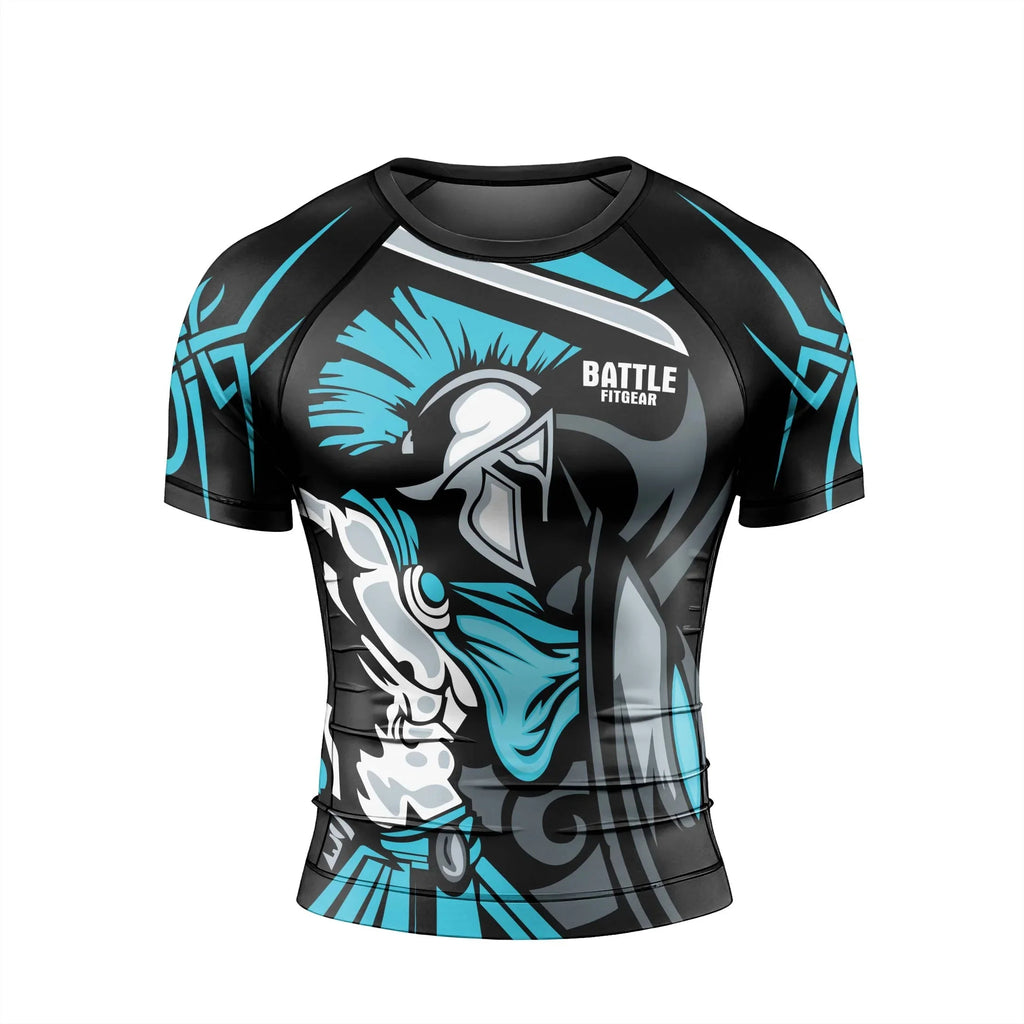 Spartan Warrior Spirit Men's Short Sleeve Rash Guard