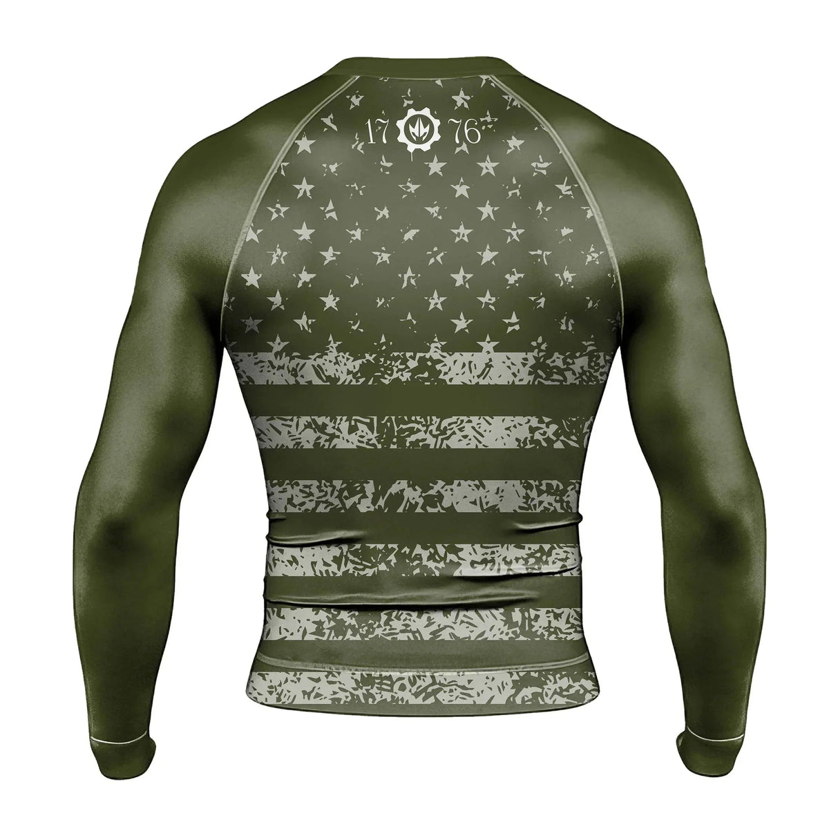 USA Flag Veteran Men's Long Sleeve Rash Guard
