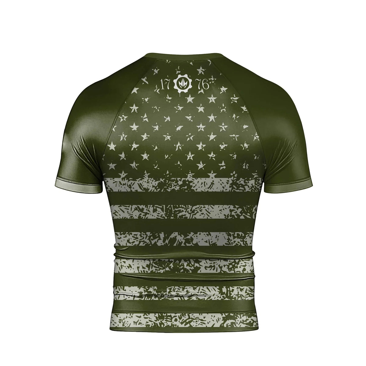 USA Flag Veteran Men's Short Sleeve Rash Guard