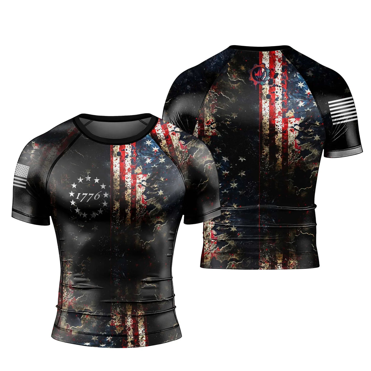 United States 1776 Men's Short Sleeve Rash Guard