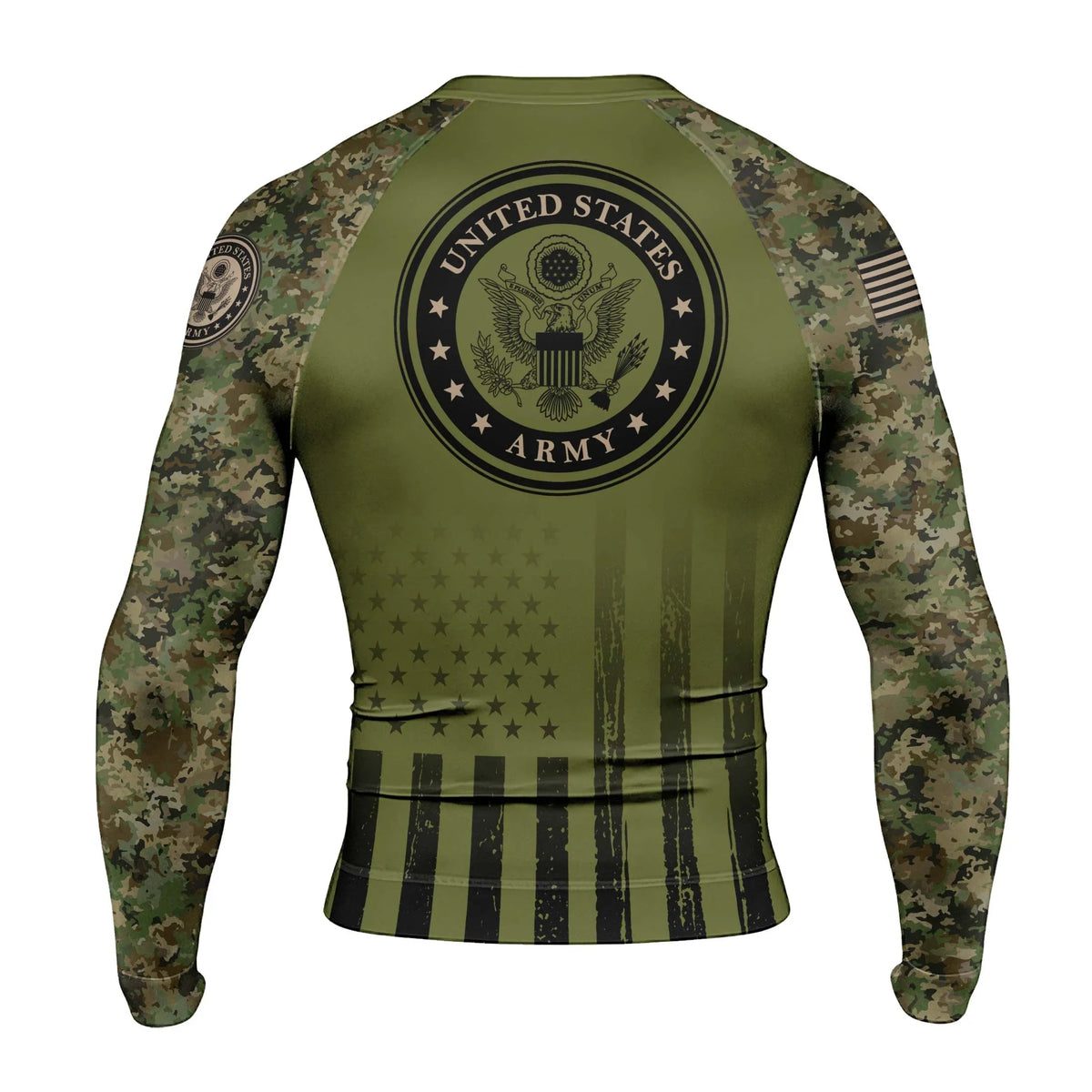 Veteran US Army Men's Long Sleeve Rash Guard