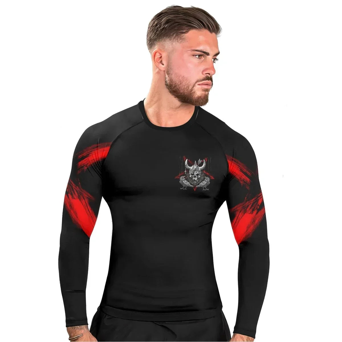 Viking Skull Men's Long Sleeve Rash Guard