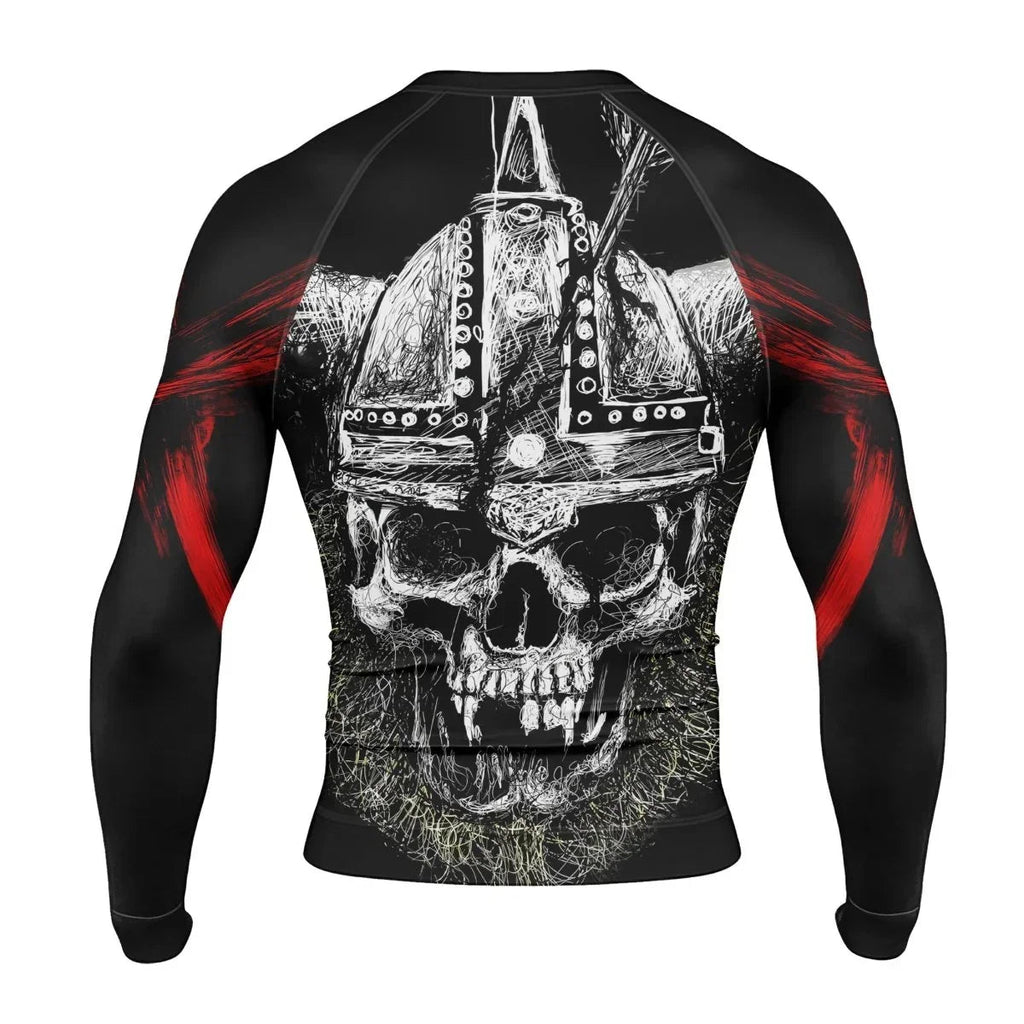 Viking Skull Men's Long Sleeve Rash Guard